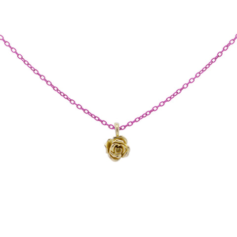 Rue des Mille collana girocollo Rosa con vernice, oro 18kt 18K-GRV K6 ROS