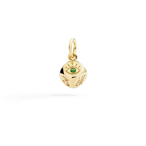 DoDo charm  dado in oro giallo e tsavorite DMC6010-DICES-0TZ9G