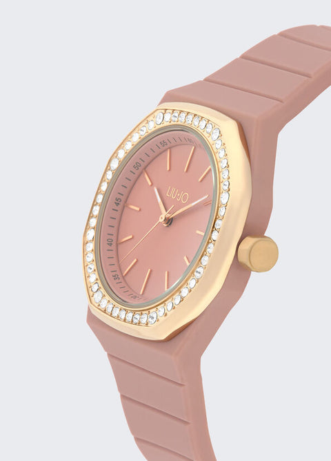 Liu Jo orologio con cinturino in silicone rosa