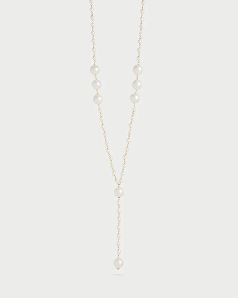 Rue des Mille collana lunga cravatta con perle CL-019 M2 AU