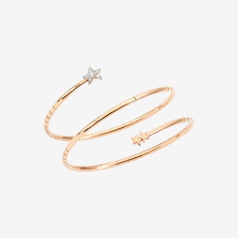 Dodo bracciale stellina in oro rosa e diamanti bianchi DBC1007STAR3DB09R