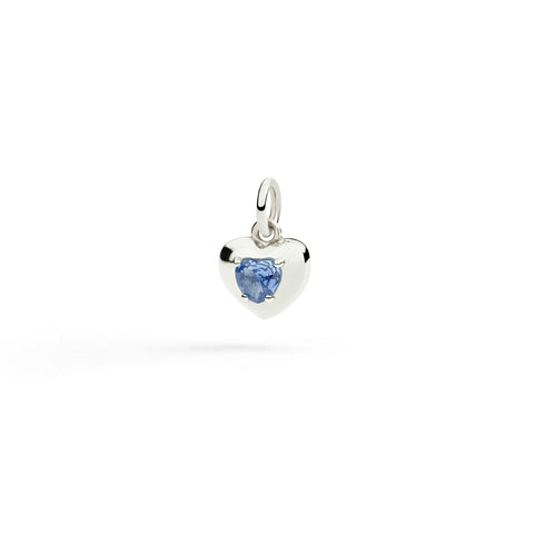 DoDo charm Cuore argento e zaffiro sintetico DMC6009-HEART-SZAAG