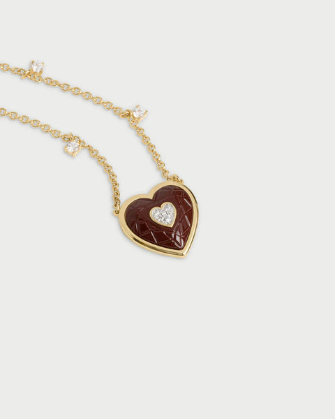 Rue des Mille collana girocollo double cuore choco  GRZ-025 M1 CUO M AU