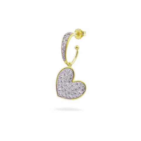 Rue Des Mille Mono orecchino lobo cuore Stardust Ten