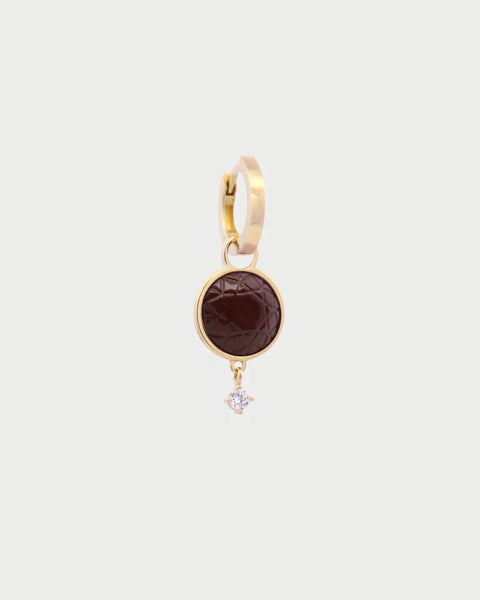 Rue Des Mille mono-orecchino hoop choco ORZ-025 M2 TD M AU