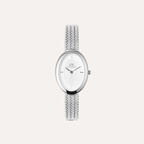 Daniel Wellington Juliette Rete intrecciata Bianco Raggio di sole Argento DW00100884