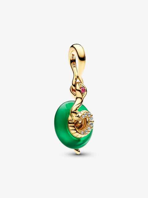 Charm Pandora serpente e vetro di murano