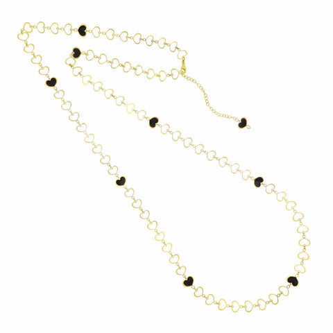 Maman et Sophie collana lunga maman smalto nero.