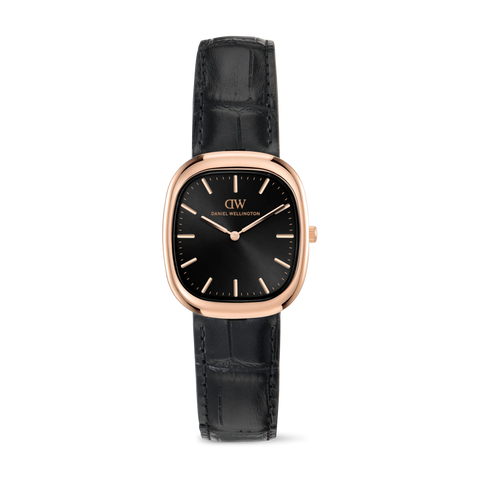 DW Cort Black Leather Black Rose Gold -% Prezzo di listino