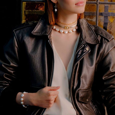 Maman et Sophie Bracciale perle barocca