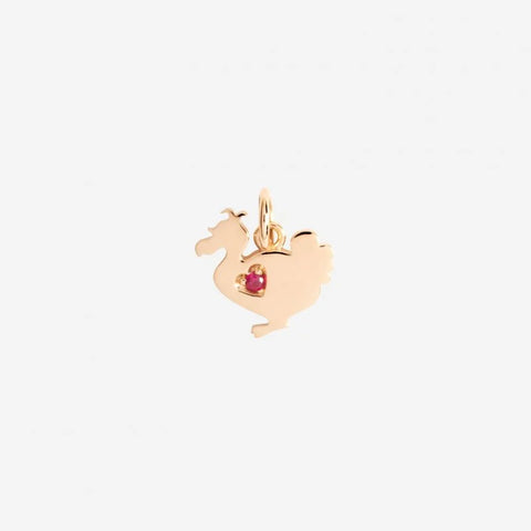 DoDo ciondolo Lady Dodo in oro rosa e rubino DMC4016_LAD30_RY09R