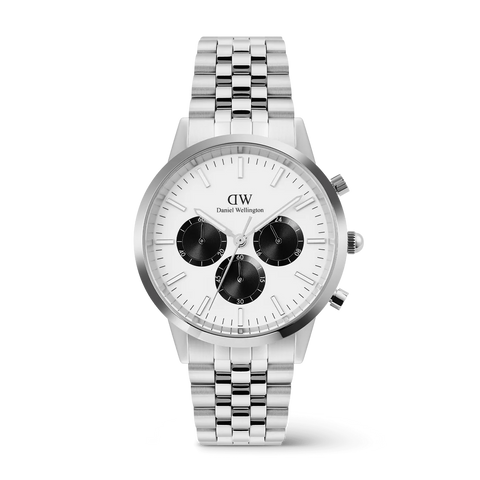 Iconic Chronograph Arch 5-Link Off- White Panda Silver DW00100872