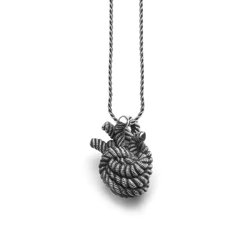Novee25 collana cuore corda