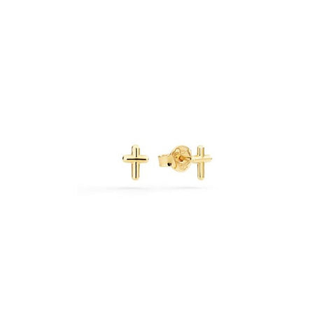 Orecchini Dodo mini stud croce in oro giallo DOC6002-CROSS-0009G