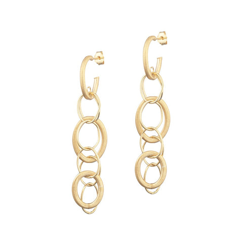 Marcello Pane Orecchini Double Circle Longuette - Itaca