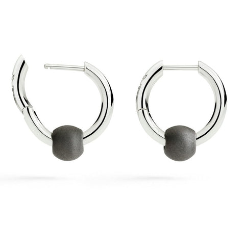 Orecchini hoop in argento e titanio DOC5033-PEPIT-0AGTI