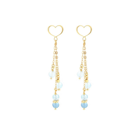 Maman et Sophie coppia di orecchini con acquamarina