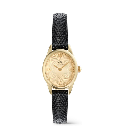 Daniel Wellington Ophelia Mini Black Lizard Unitone Guilloché Gold DW00100897